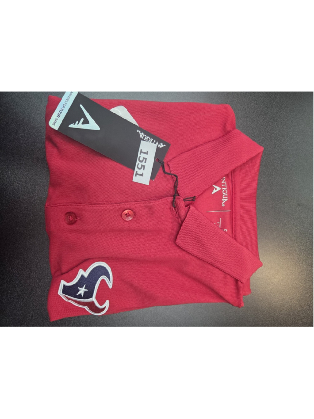 Antigua Houston Texans Men’s Small Red Polo Shirt Embroidered Logo NWT #1551 - Picture 5 of 5